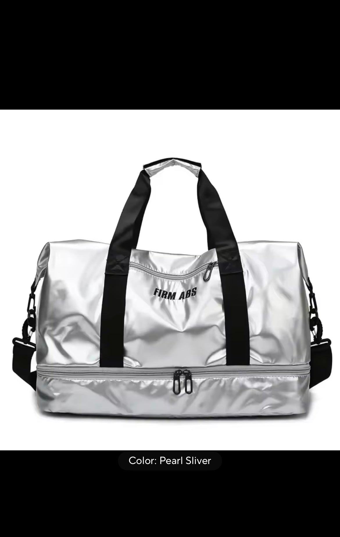 Large Capacity Women Gym Bags Pearlescent Sports Fitness Training Handbag With Shoes Pocket Waterproof Yoga Travel Duffel Bag