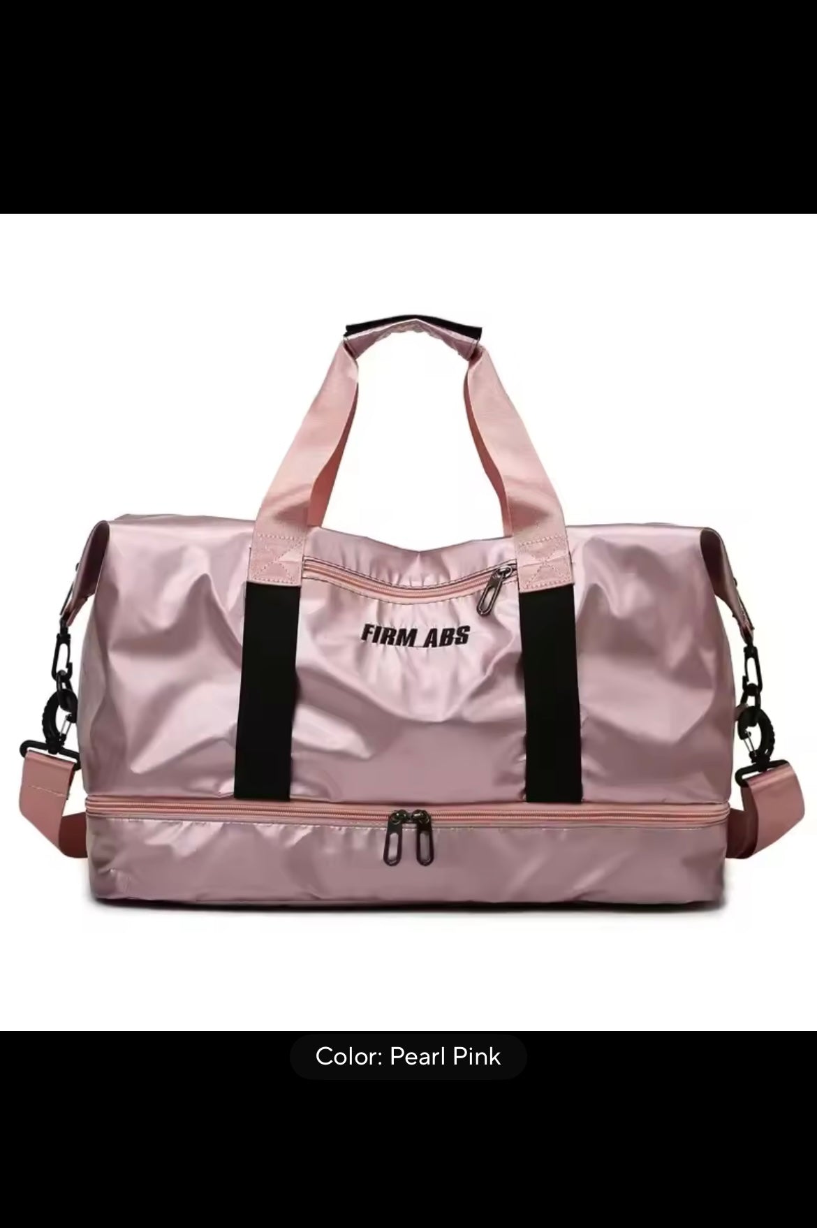 Large Capacity Women Gym Bags Pearlescent Sports Fitness Training Handbag With Shoes Pocket Waterproof Yoga Travel Duffel Bag