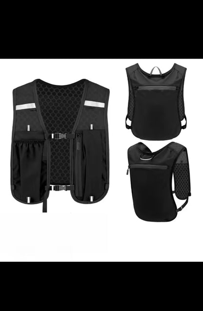 Running Water Bottle Storage Vest Lightweight Running Vest Reflective Hydration Water Chest Pack With Phone Holder