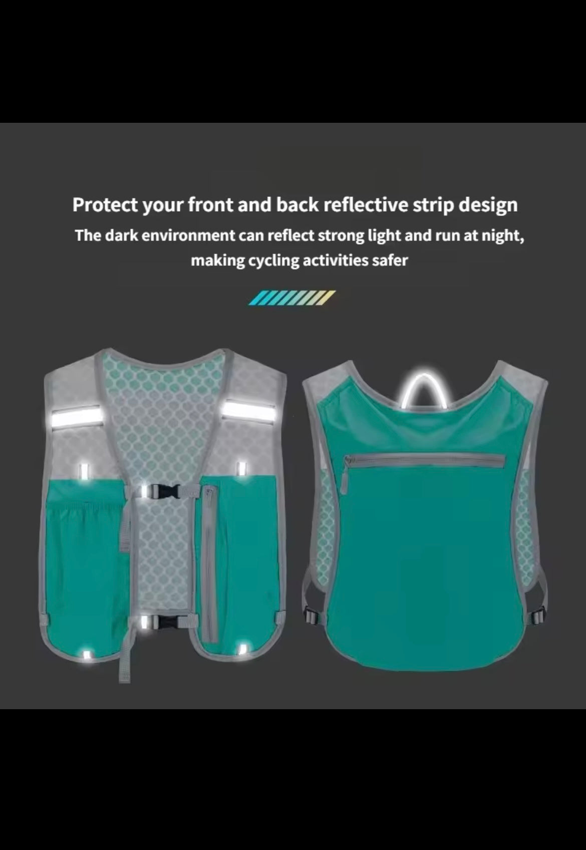 Running Water Bottle Storage Vest Lightweight Running Vest Reflective Hydration Water Chest Pack With Phone Holder