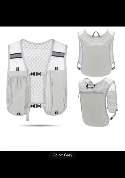 Running Water Bottle Storage Vest Lightweight Running Vest Reflective Hydration Water Chest Pack With Phone Holder