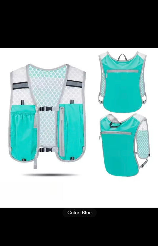 Running Water Bottle Storage Vest Lightweight Running Vest Reflective Hydration Water Chest Pack With Phone Holder