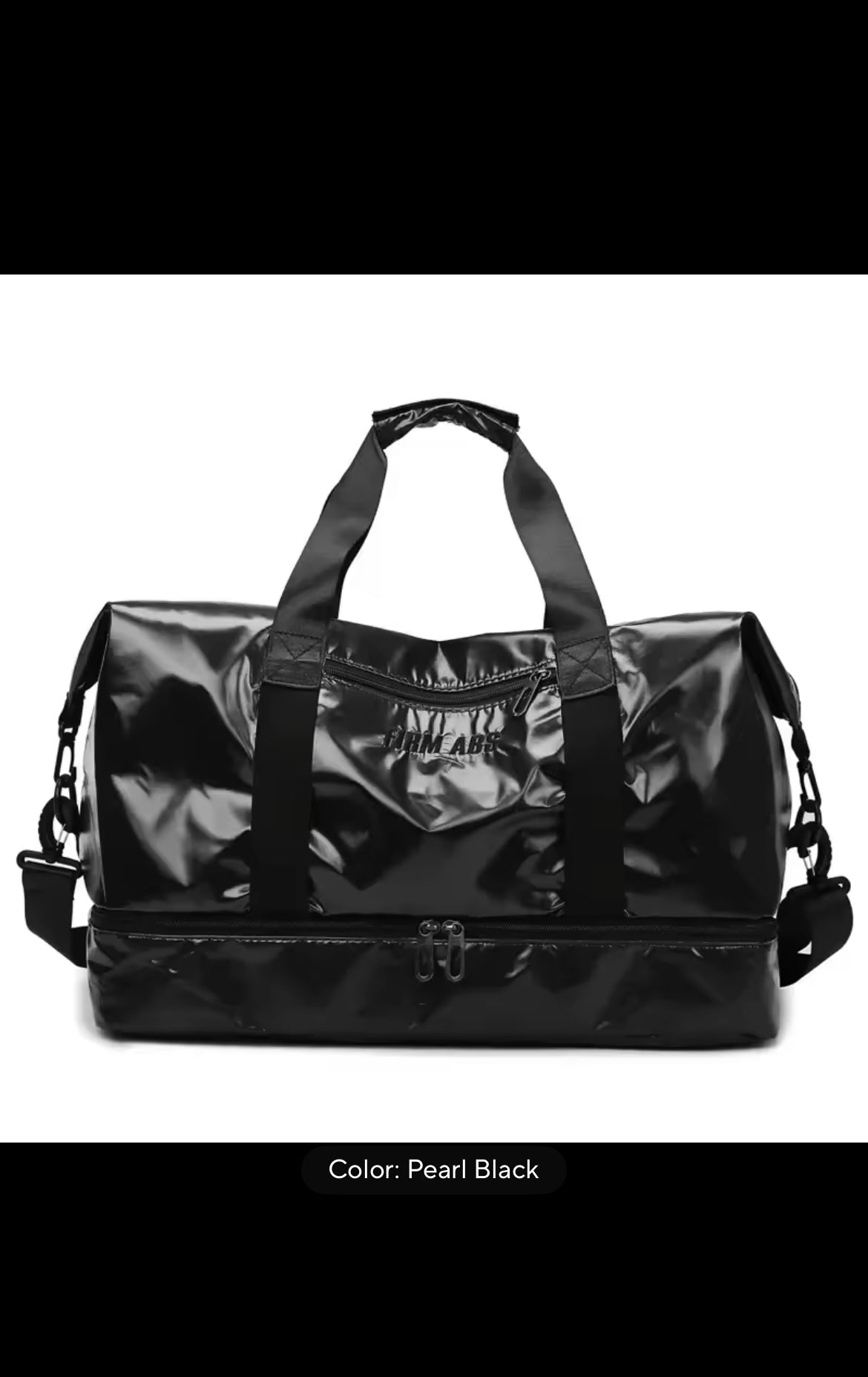 Large Capacity Women Gym Bags Pearlescent Sports Fitness Training Handbag With Shoes Pocket Waterproof Yoga Travel Duffel Bag