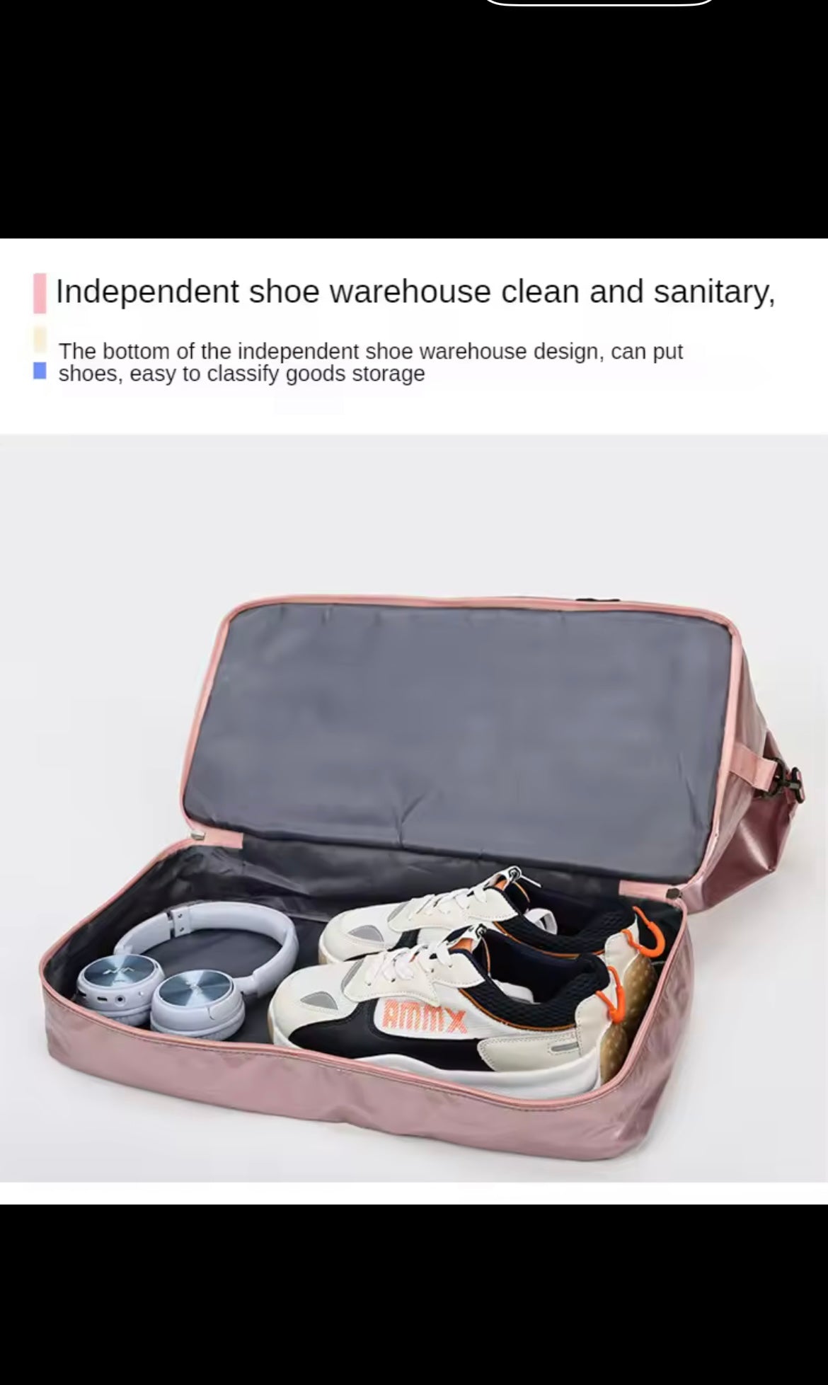 Large Capacity Women Gym Bags Pearlescent Sports Fitness Training Handbag With Shoes Pocket Waterproof Yoga Travel Duffel Bag