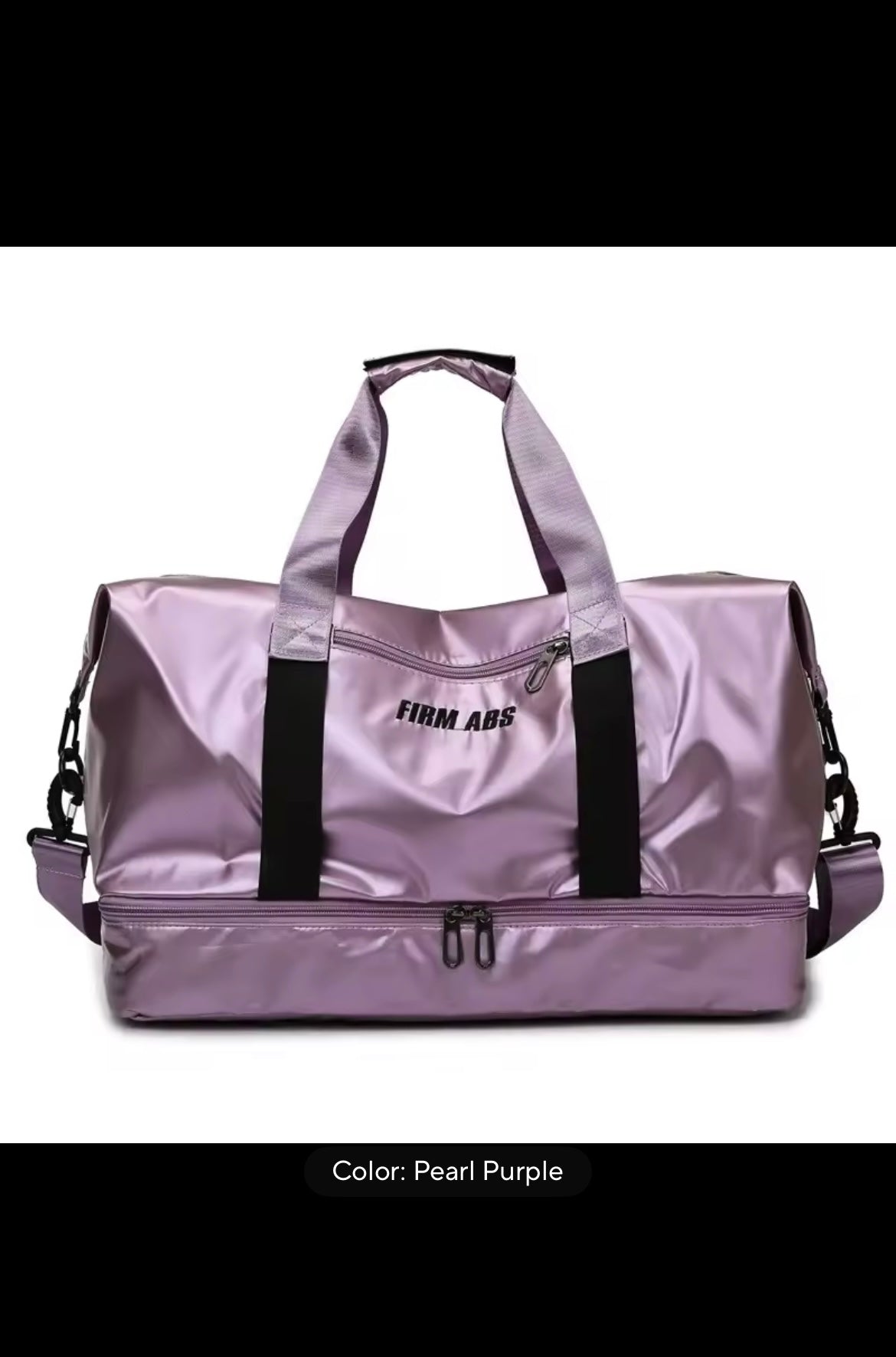 Large Capacity Women Gym Bags Pearlescent Sports Fitness Training Handbag With Shoes Pocket Waterproof Yoga Travel Duffel Bag